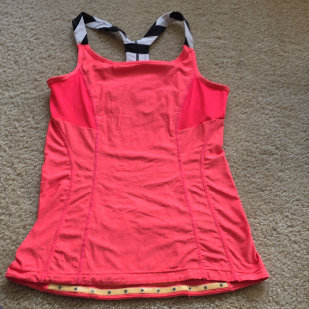 Mondetta Coral Tank Top with Black and White Straps